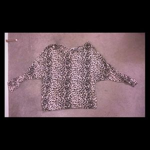 Black and white print blouse